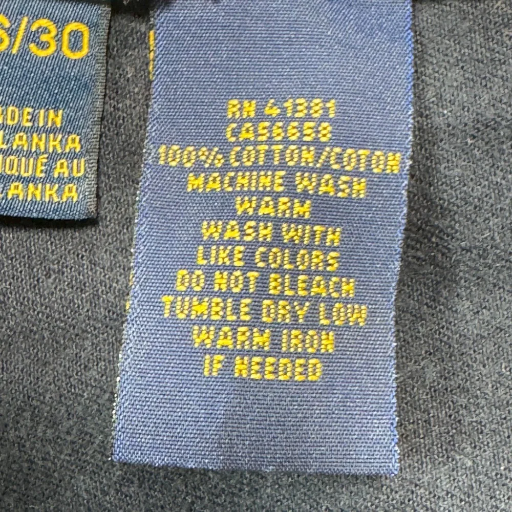 Polo Ralph Lauren Mens Chinos Pants 36x30 Navy Blue Slim Fit Cotton